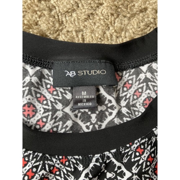 AB Studio Black and White Sleeveless Tank Top - Picture 6 of 8